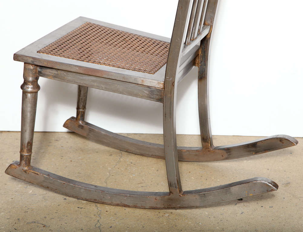 Iron Edwardian Steel Rocking Chair
