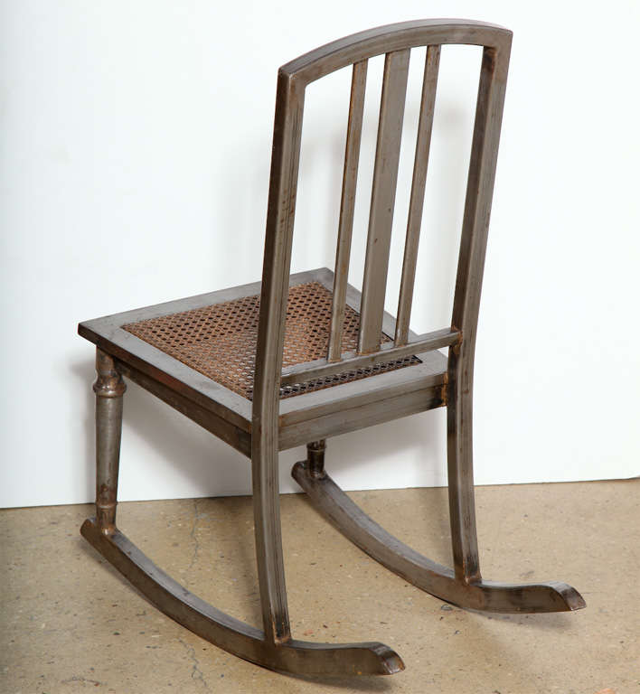Edwardian Steel Rocking Chair 3