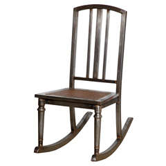 Antique Edwardian Steel Rocking Chair