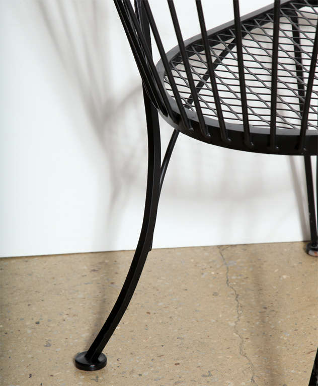 set of 4 Russell Woodard Wrought Iron Chairs In Good Condition In Bainbridge, NY
