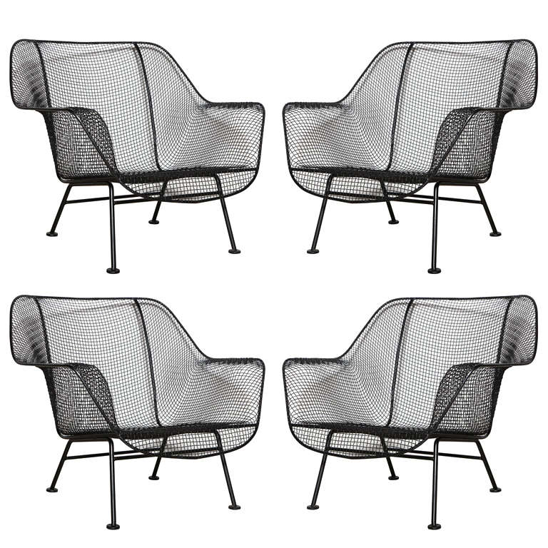 set of 4 Russell Woodard Sculptura Lounge Chairs