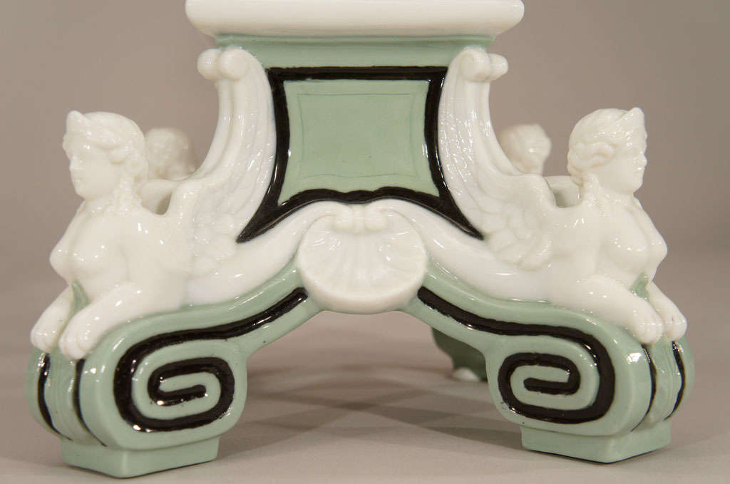 English Pair of Minton 19th c. Monumental 5 Light Porcelain Candelabra For Sale
