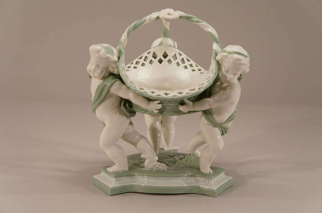 English 19th C. Minton Figural Porcelain Centerpiece For Sale