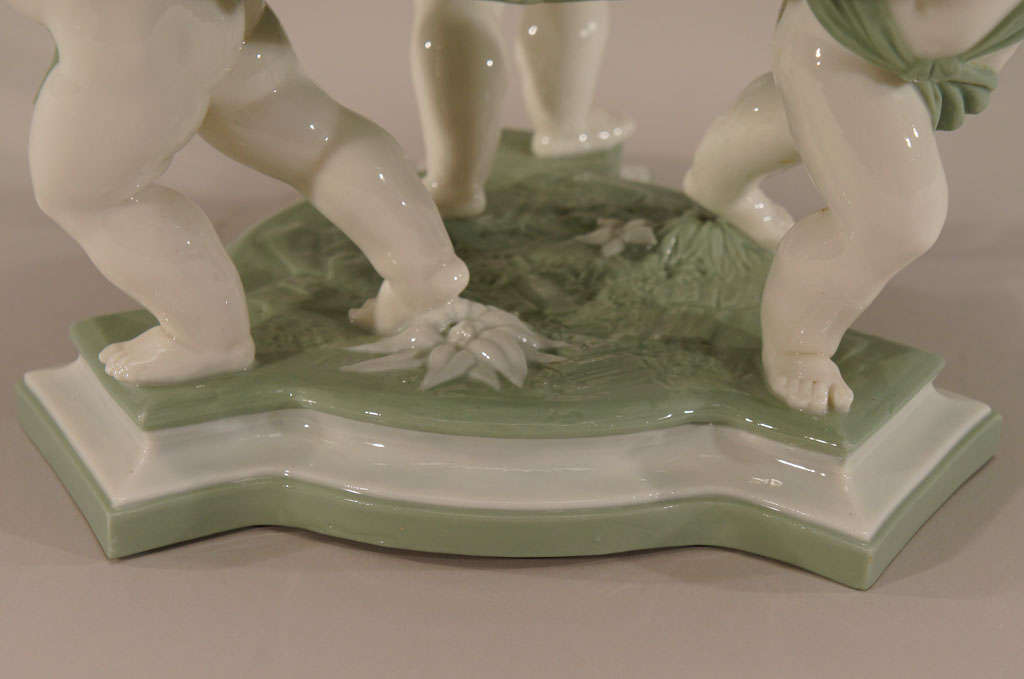 19th C. Minton Figural Porcelain Centerpiece For Sale 5