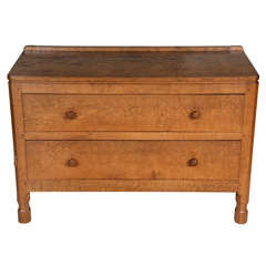 An unusual Robert  "Mouseman" Thompson Oak low chest of drawers