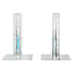 Murano Bookends Signed Venini