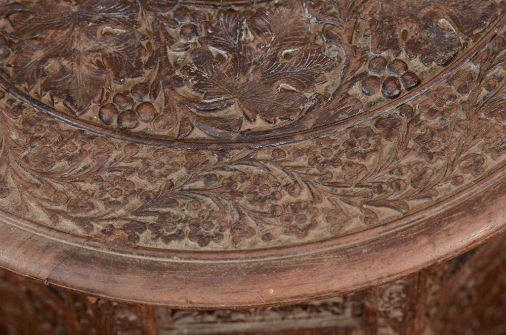 Indian 19th Century Inlaid Rosewood Occasional Table 2