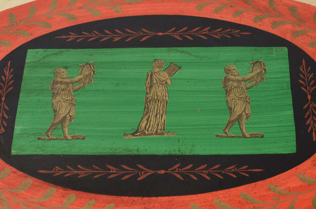 Italian Tole Tray Table, style of Fornasetti 2