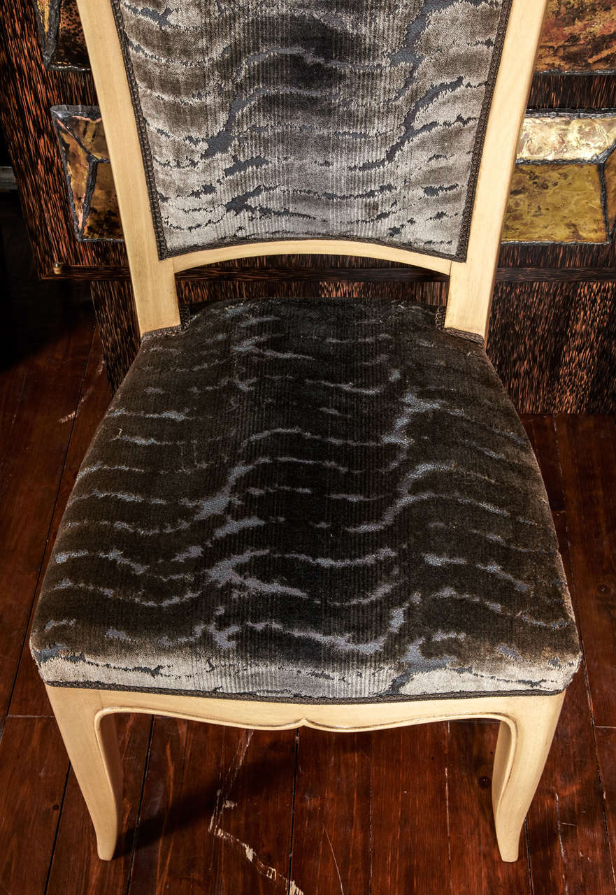 Set of eight high back chairs For Sale at 1stDibs