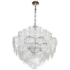 Ultra Chic 36 Murano Glass Disc Vistosi Chandelier