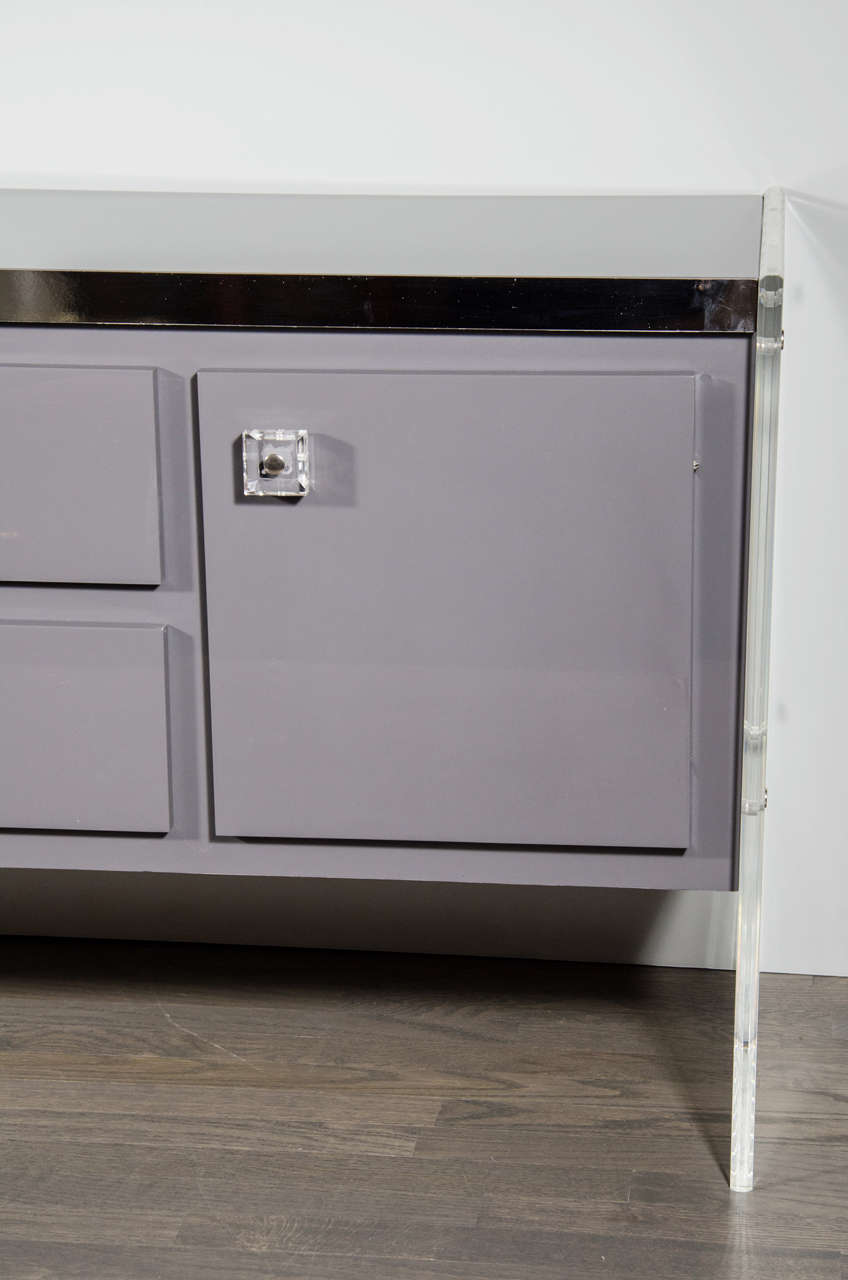 American Luxe Mid-Century Lacquered Cabinet by Milo Baughman for Thayer Coggin