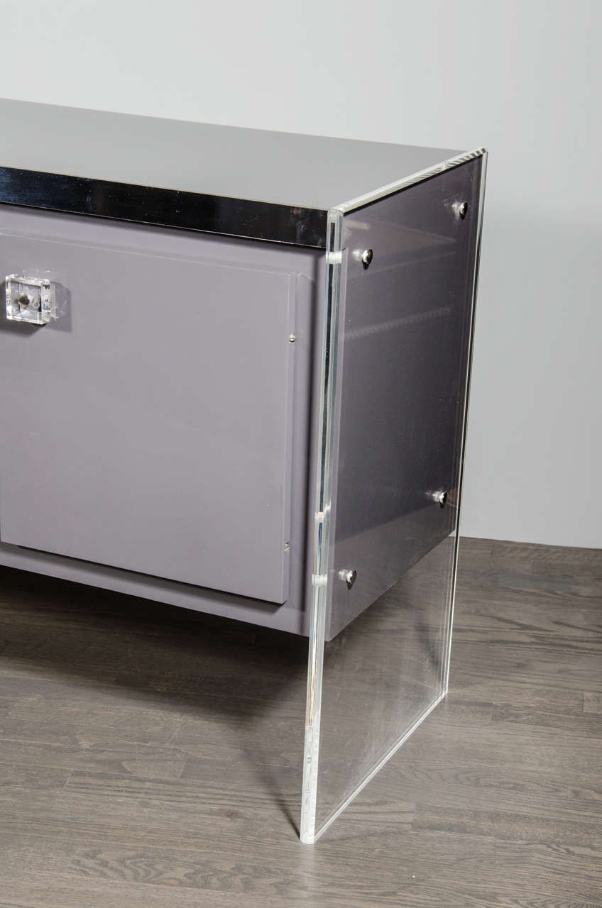 Luxe Mid-Century Lacquered Cabinet by Milo Baughman for Thayer Coggin In Excellent Condition In New York, NY