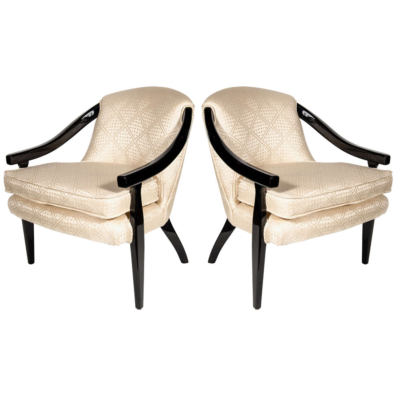 Sophisticated Pair of MidCentury Bentwood Arm Chairs at 1stDibs