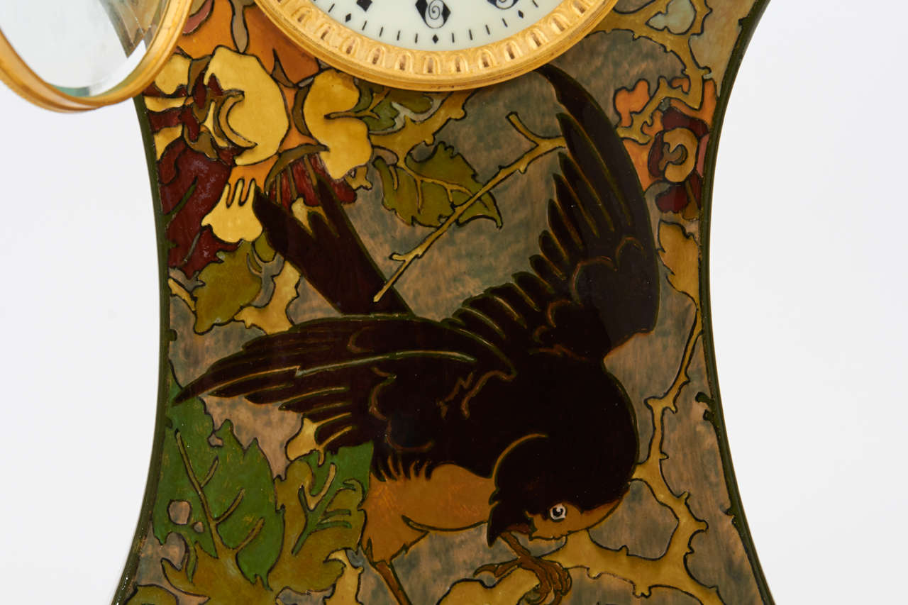 Rozenburg Pottery Holland, W.P. Hartgring Art Nouveau Mantle Clock, 1904 For Sale 3