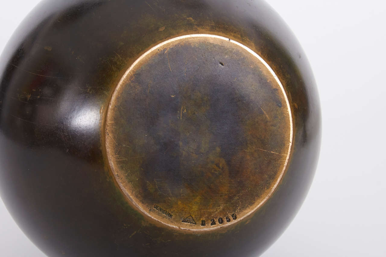 Mid-20th Century Just Andersen Denmark Art Deco Grand bronze vase  c. 1935-40 For Sale