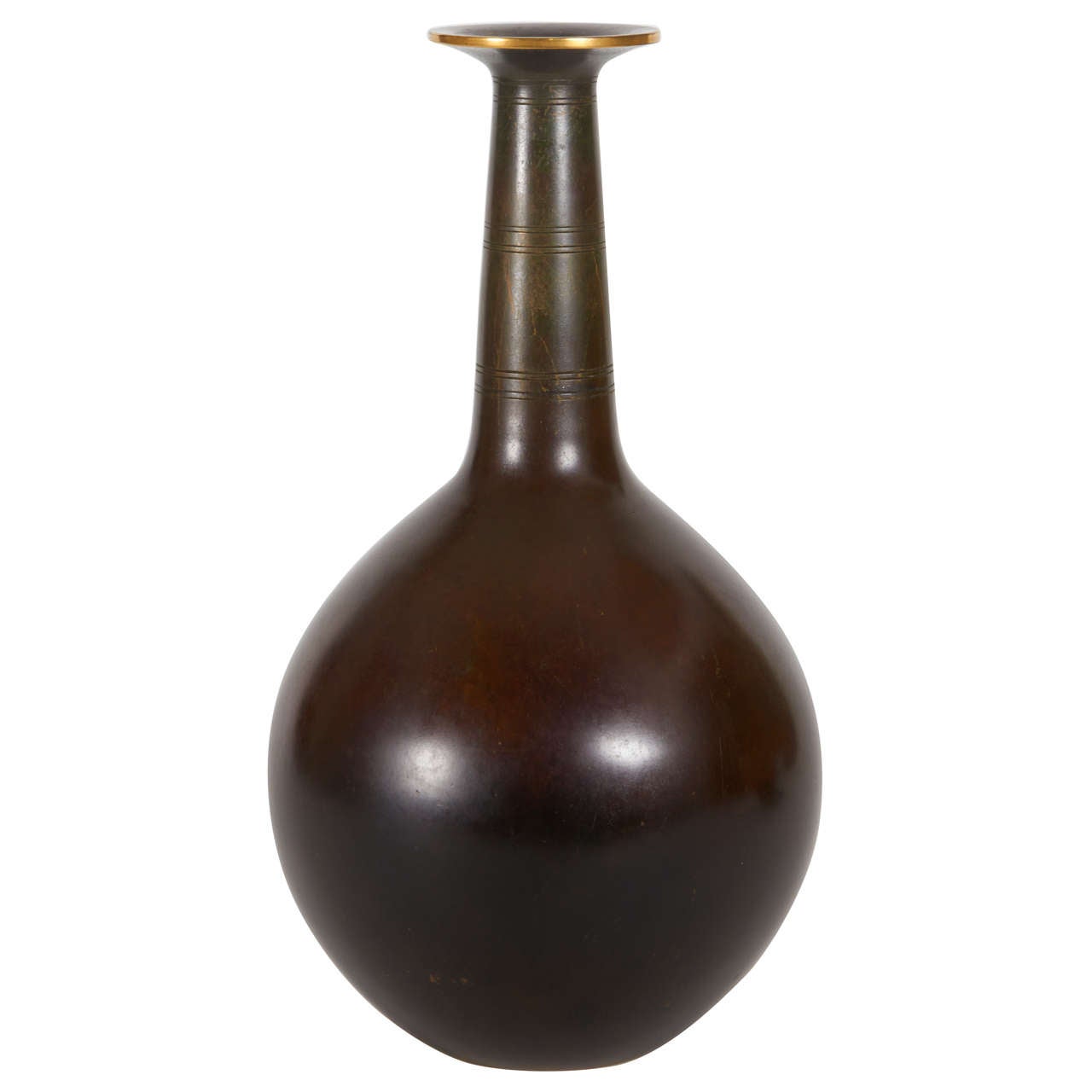 Just Andersen Denmark Art Deco Grand bronze vase  c. 1935-40 For Sale