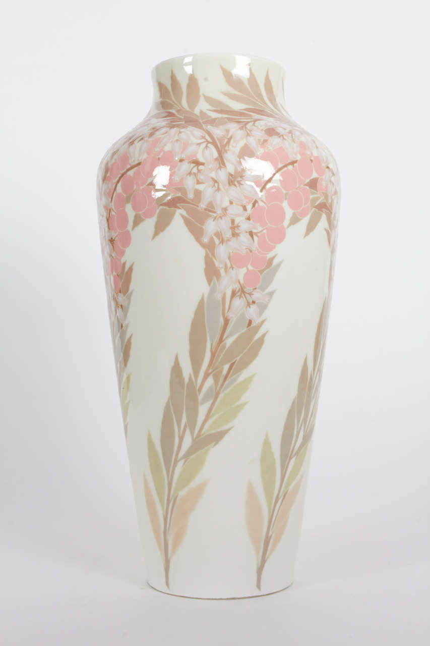 Sèvres / Genevieve Rault Rare French Art Nouveau grand vase 1907 For Sale 1