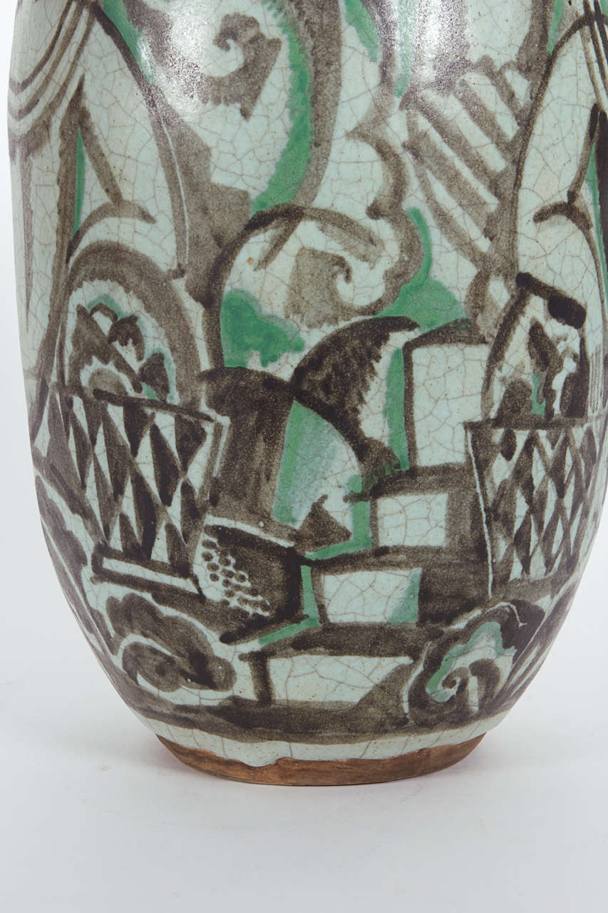 René Buthaud  Important Cubist vase c. 1923 For Sale 1