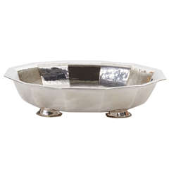 Josef Hoffmann, Wiener Werkstätte Silver Paneled Bowl,  circa 1915
