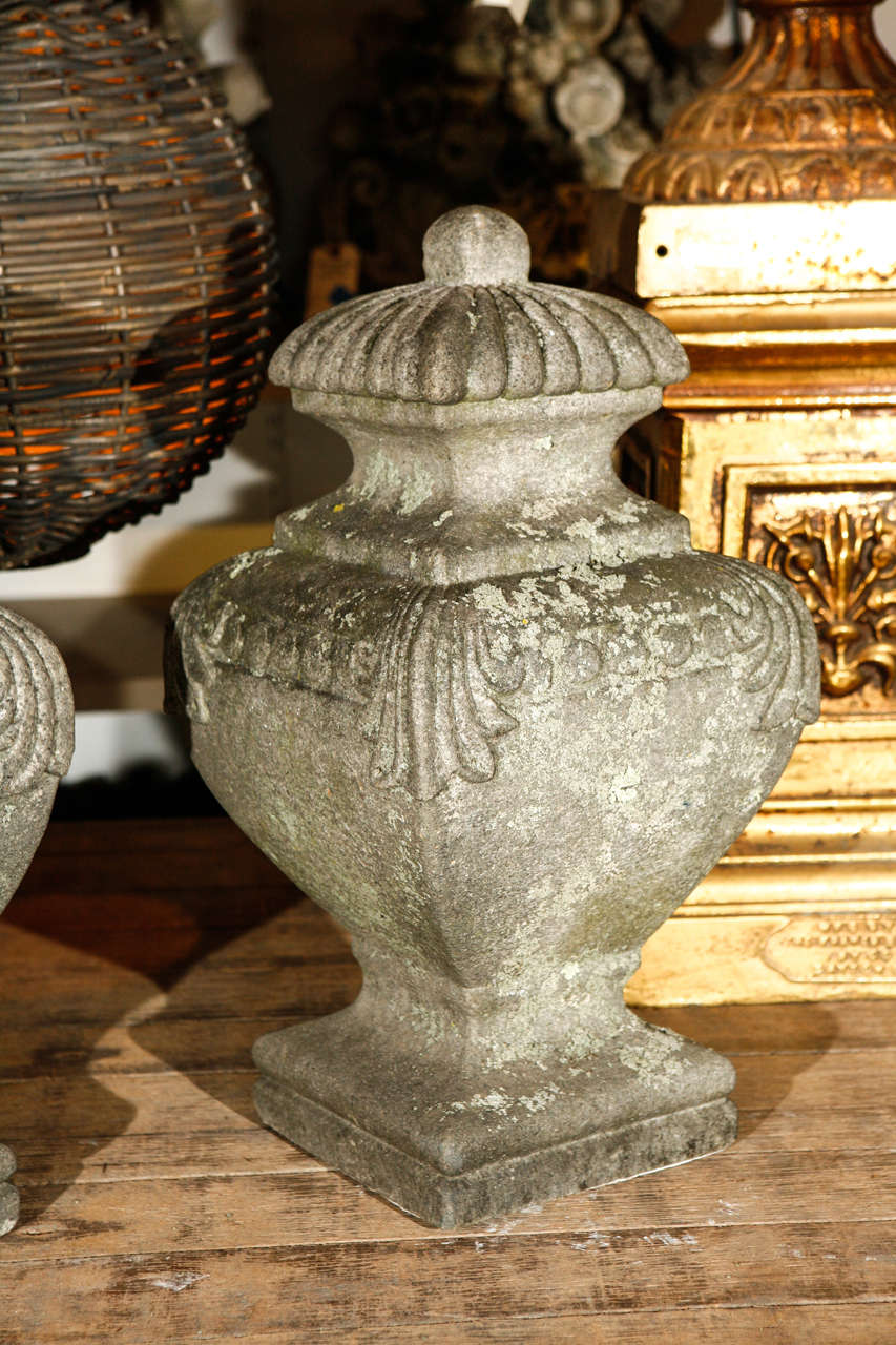 Mid-20th Century Carved Stone Finials