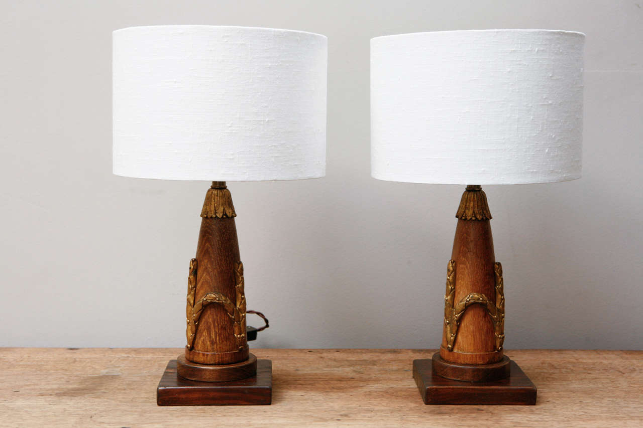 Petite French Empire Table Lamps, circa 1820