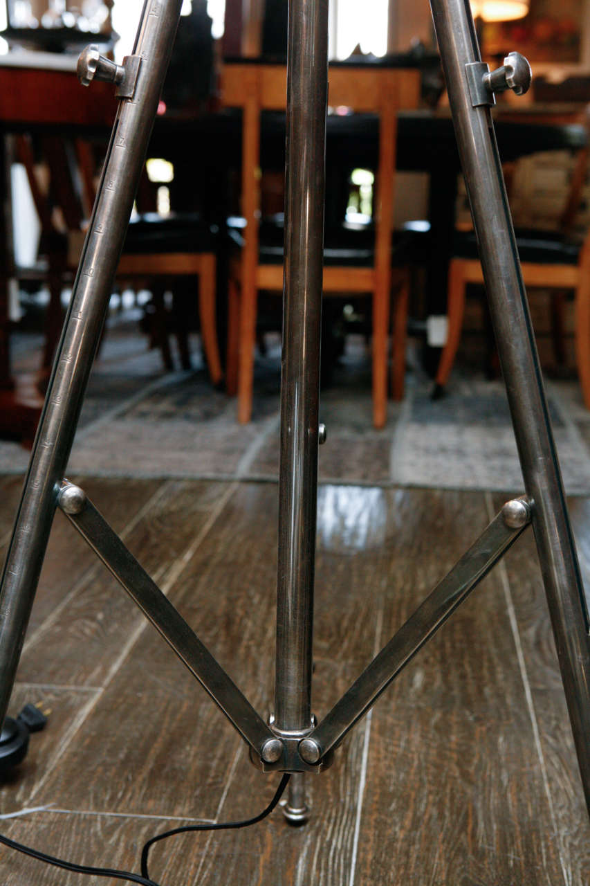 Nickel Adjustable Floor Lamp, Circa 1970