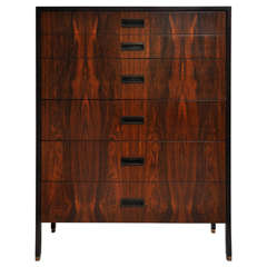 Harvey Probber Rosewood High Boy Chest of Drawers
