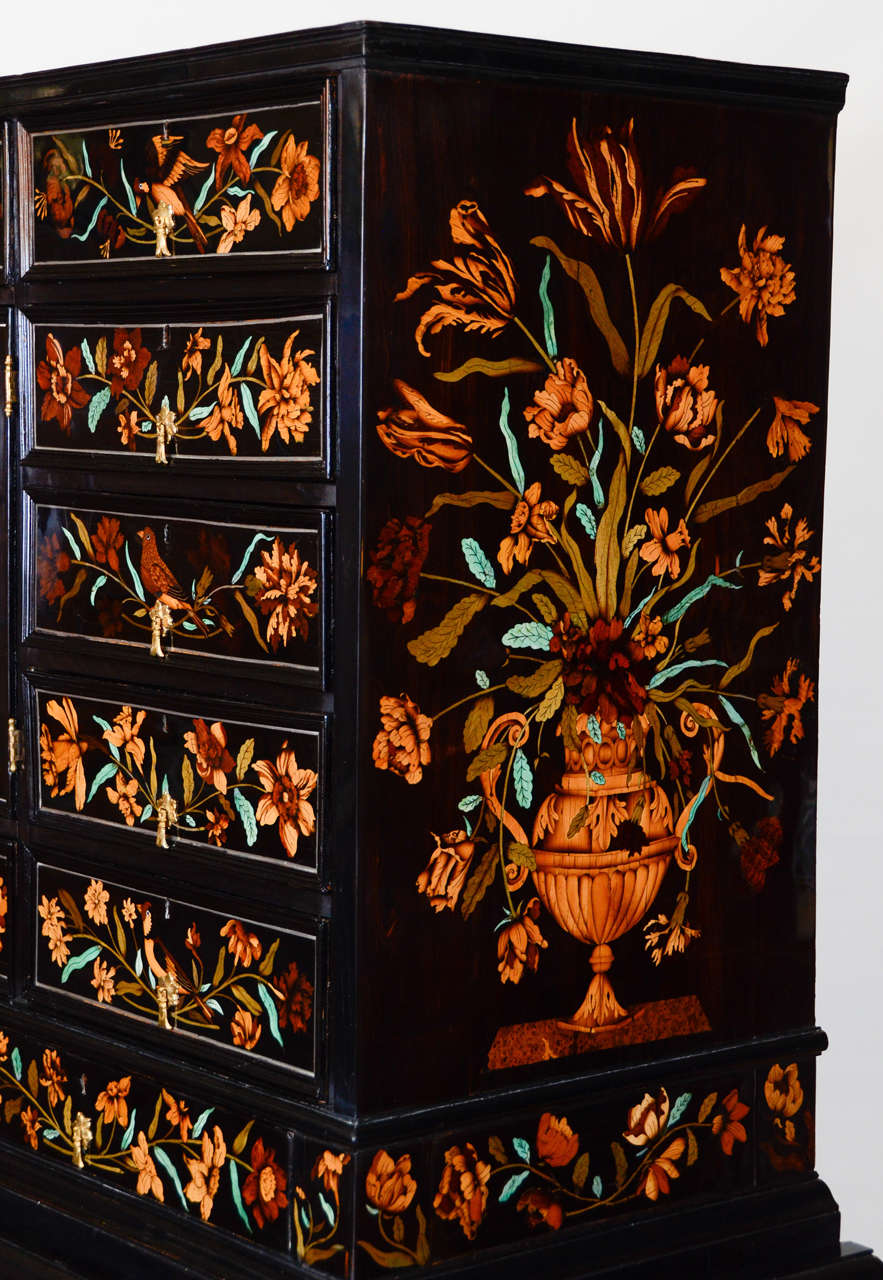 Louis XIV Marquetry Cabinet on Stand, 17th Century For Sale 2
