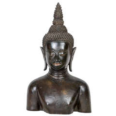 A 17th century head of Buddha