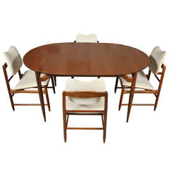 Greta Grossman Dining Table With Set Of Four Chairs