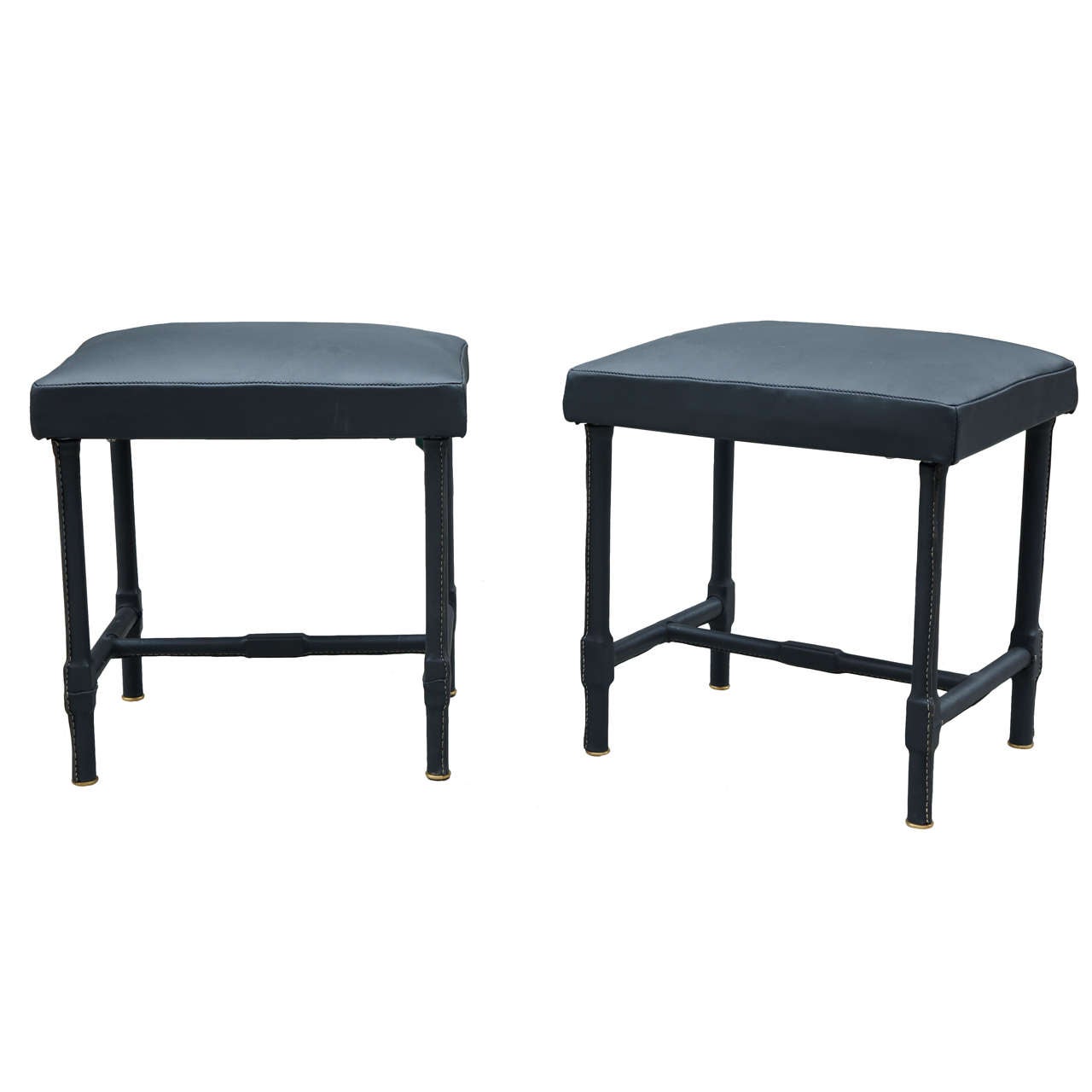 Jacques Adnet 1950's stools