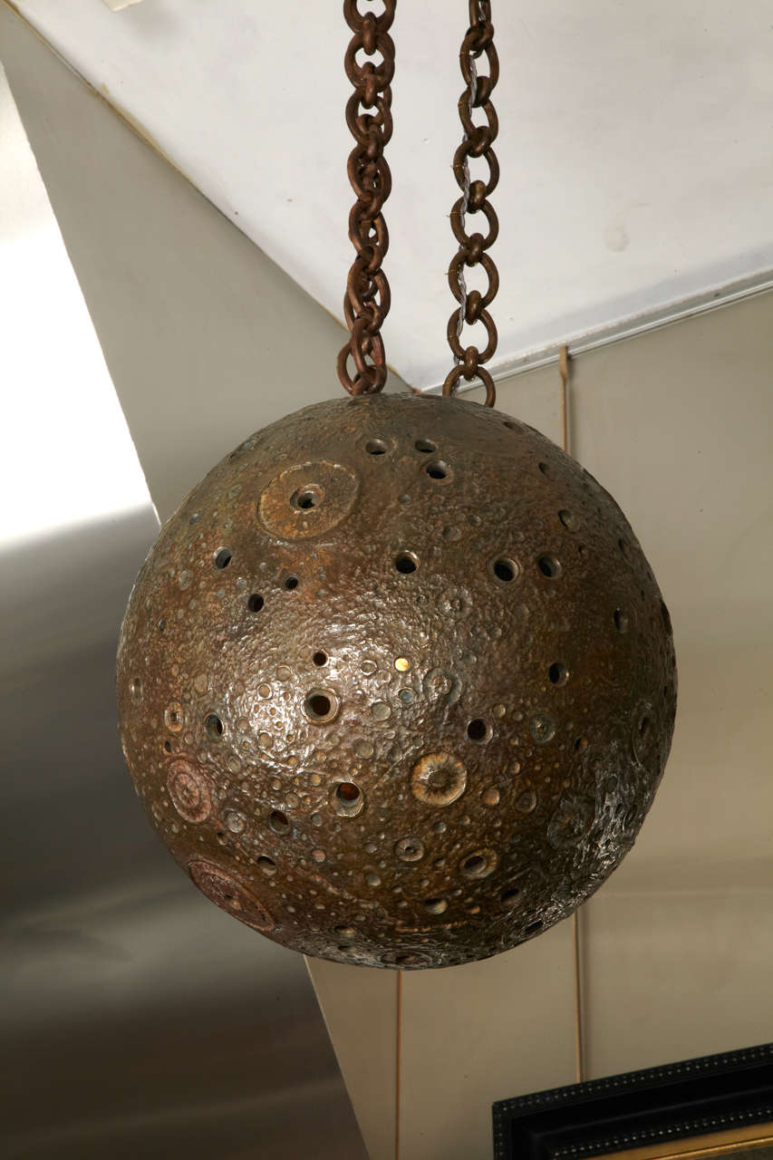 Bronze 1970s Lantern by Robert Phandeve 2