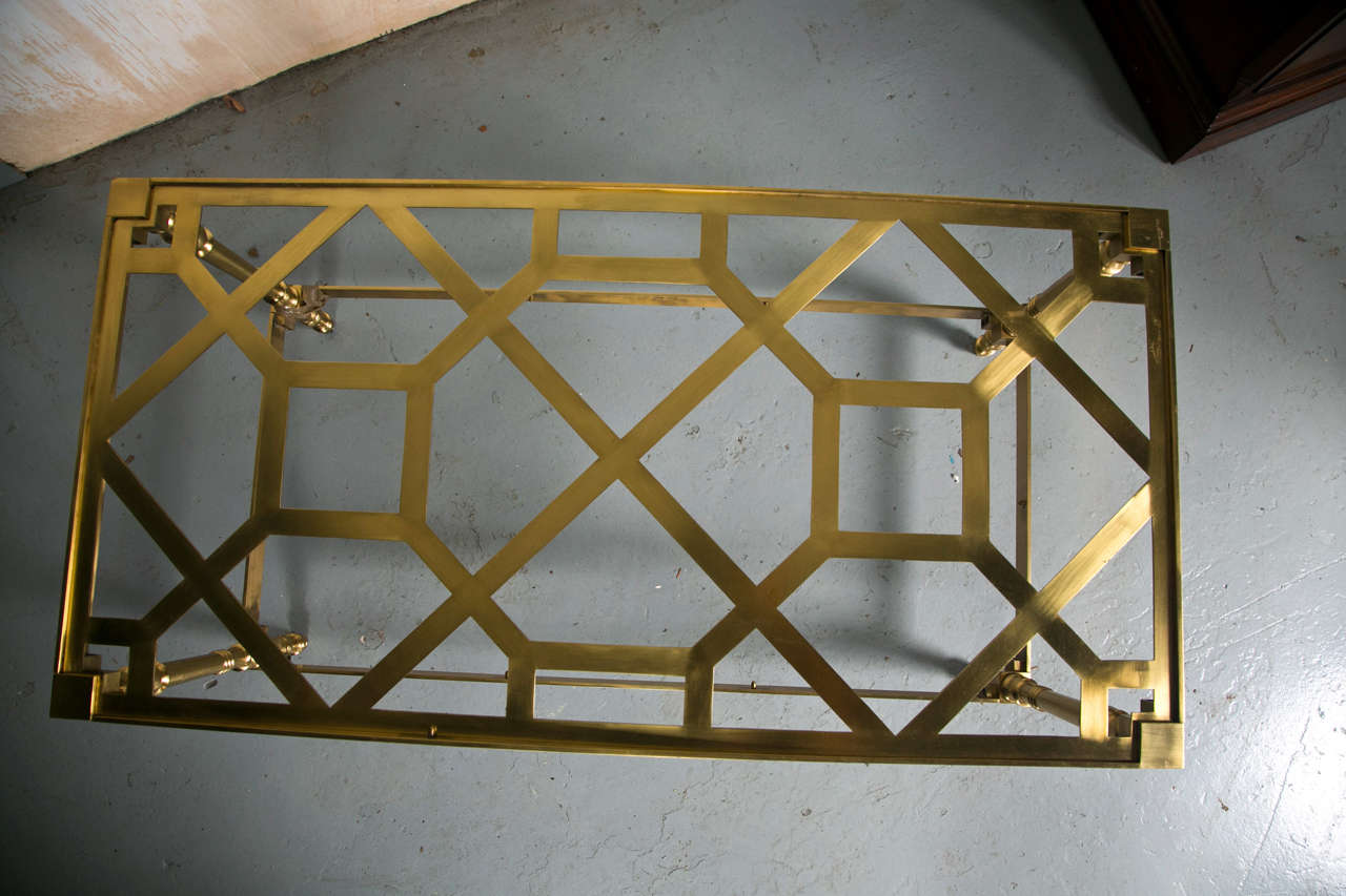 Brass & Glass Cocktail Table In Good Condition In Brooklyn, NY