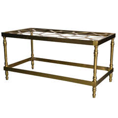 Brass & Glass Cocktail Table