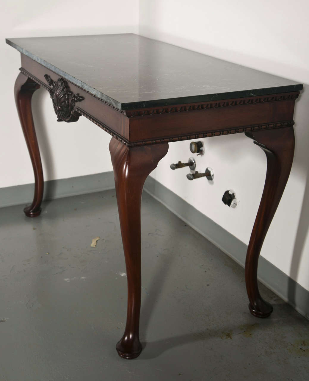 Queen Anne Marble Top Console For Sale 3