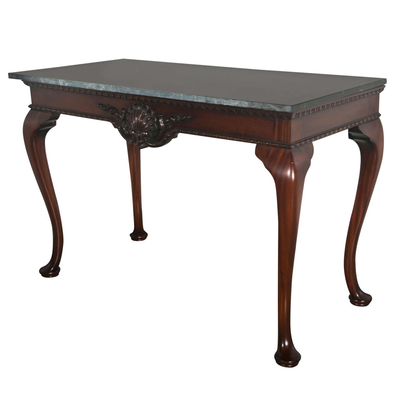 Queen Anne Marble Top Console For Sale