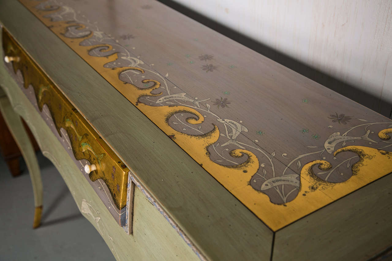 20th Century Hand Painted French Console For Sale