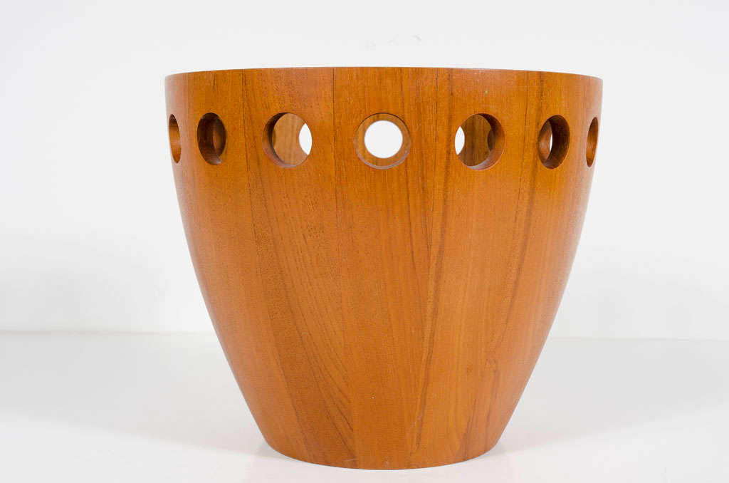 Danish Modern Staved Teak Fruit Bowl by Jens Quistgaard For Sale 3