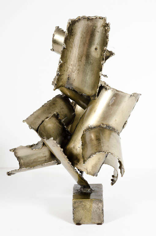 Italian Brutalist Torch Cut Steel Sculpture by Marcello Fantoni In Excellent Condition For Sale In New York, NY