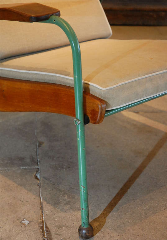 jean prouve's exquisite visiteur chair , upholstery was done in the late 1960's.
