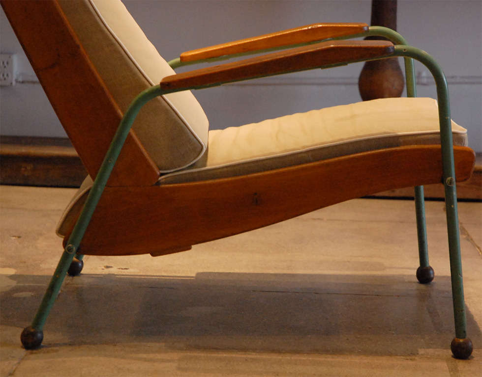 French Jean Prouve Visiteur Lounge Chair , France 1942
