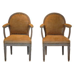 Pair Of Gustavian Side Chairs , Sweden 1800