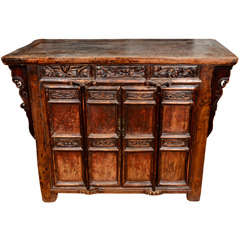 Elmwood Carved Cabinet