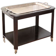 Hotel Trolley Serving Cart with Removable Silver Tray