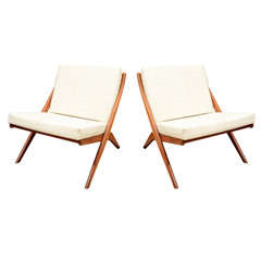 Pair of Lounge Chairs by Dux, Sweden