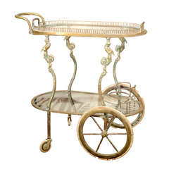 Antique Brass Bar Cart