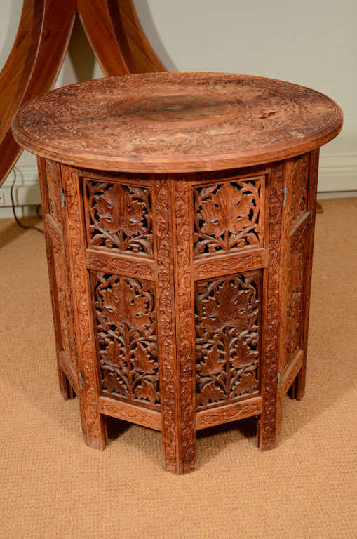 20th Century Morrocan Style Side or Occasional Table with Removable tray top