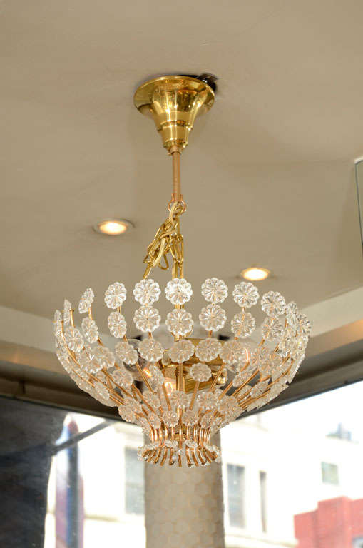 Petite Floral Crystal Chandelier