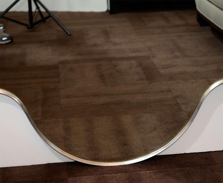 Modernist  Sculptural Shield Mirror