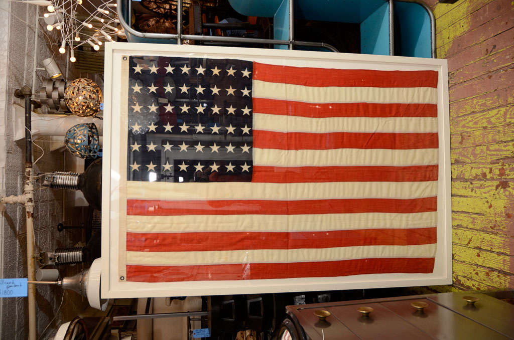 Framed Municipal American Flag